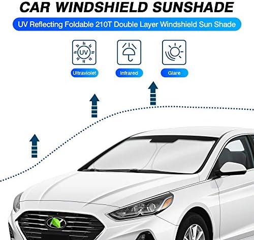 Kust Custom Fit Windshield Sun nuanță pentru 2015 2017 2018 2019 Hyundai Sonata Sedan Sunshade Sun Polble Sun Protector Blocks UV Raze UV ​​păstrează -ți mașina mai rece