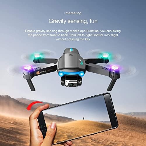 AFEBOO MINI DRONE cu cameră - Drona pliabilă cu cameră duală HD cu lumină LED, decolare/aterizare cu un buton, reținere altitudine, flip de 360 ​​°, cadou de jucărie pentru copii și adulți