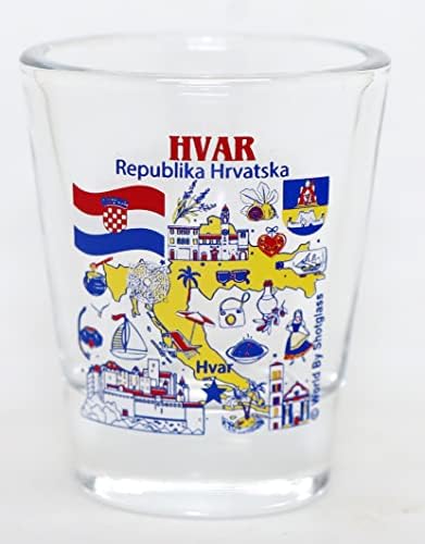 Hvar Croația Great Croat Cities Collection Shot Glass