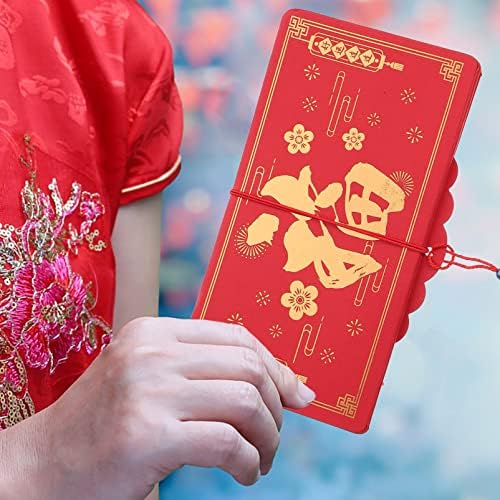 Amosfun 2 buc pachete roșii chinezești modele aurii 2022 Zodiac Anul Tigrului Anul Nou pachete de bani norocoși Hong Bao Chinezesc