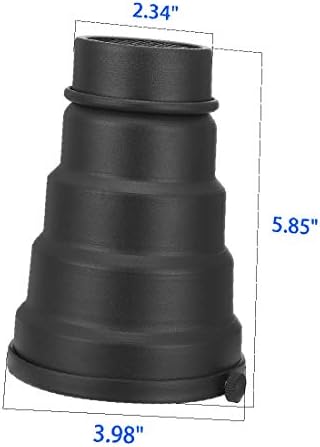 X-Dree Metal Strobe Conic Snoot cu grilă de fagure de fagure 5pcs kit de filtrare color pentru montare Bowens Monolight Photography Flash 150mm/5,85 Lungime (nou Lon0167 Metal Strobe prevăzut cu snoot conic cu Reliabl