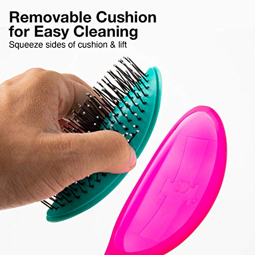 Olivia Garden OG Brush Styler, pentru a netezi și a adăuga strălucire, toate tipurile de păr, pernă detașabilă pentru curățare