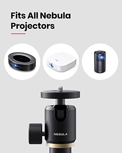 Anker Nebula Apollo, Wi-Fi Mini Projector cu proiectoare Anker Nebula Anker Stand de podea ușoară și reglabilă de 3 ft