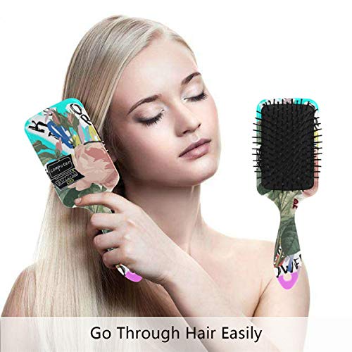 Perie de păr VIPSK AIR pernă de păr, graffiti colorați din plastic, masaj bun adecvat și perie de păr anti -statică pentru