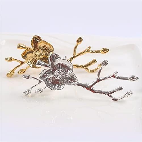 Inele de 4pcs/ șervețel, suport pentru șervețel auriu de prune, argint cu inel de șervețel cu inel de inel hotel de masă occidentală