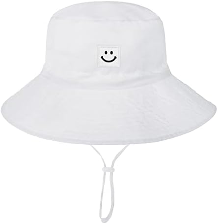 Pălărie de soare pentru bebeluși zâmbete de față pălărie copilul upf 50+ pălărie de găleată de protecție soare, băiat fetiță de vară pălărie reglabilă capac reglabil