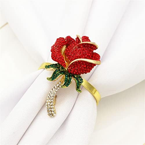 Gkmjki 30pcs Ziua Îndrăgostiților Rose Flower Button Button Hotel Petrecere Nuntă pentru șervețel inel de pânză