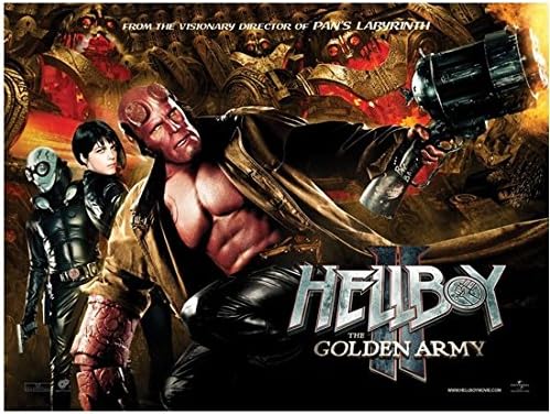 Hellboy II: Armata de Aur de aur 8 inch x10 inch Fotografie Ron Perlman și Cast Title Poster KN