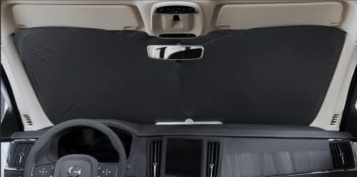 Autotech Park Foldable Sunshade compatibil cu Ford EcoSport 2014-2022, relfectiv UV și depozitare ușoară, umbră de soare pentru parbriz auto personalizat