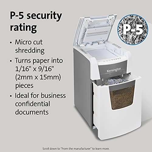 Kensington Shredder-New OfficAssist 150 de foi de alimentare automată Micro Cut Anti-JAM Hârtie și card de credit Office Home