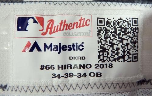 2018 Arizona Diamondbacks Yoshihisa Hirano 66 Joc folosit Pantaloni gri 34-39-34 862-Joc folosit MLB Pants MLB