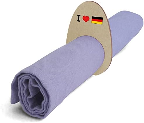Azeeeda 5 X 'I Love Germany' din lemn inele/suporturi din lemn