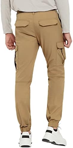 Pantaloni de marfă de drumeție pentru bărbați Puli slim se potrivesc joggers ciclism pantaloni exteriori impermeabili cu buzunare