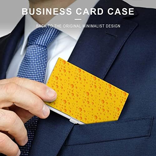 Brânză galbenă amuzant Business ID Nume Card titularii de caz cutie de protecție Organizator clapetă pentru bărbați Femei
