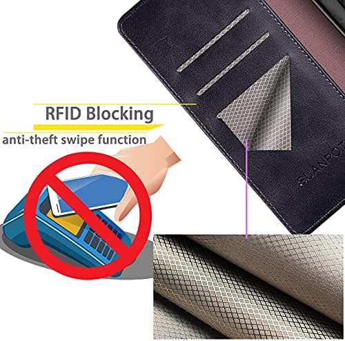 SUANPOT pentru Samsung Galaxy S22 + /S22 Plus 5G cu blocare RFID Carcasă Portofel din piele Suport Card de Credit, Flip Folio
