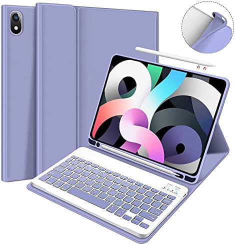 Abeifan iPad Air 4th Generation 10.9 2020 Carcasă tastatură cu mouse - IPAD AIR 4 10,9 inch Copertă de protecție cu tastatură wireless detașabilă