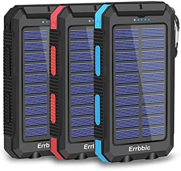 Portabil-solar-putere-bancă, încărcător solar, 20000mAh 5V2.1a Dual 2 USB Port încorporat în lanternă puternică încorporată