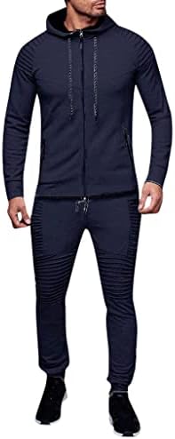 Pantaloni de buzunar pentru bărbați seturi de hanorac de top costum sport de toamnă, iarnă cu mânecă lungă bărbați cu glugă