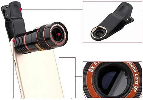WXYNHHD telefon mobil Telescopic Camera 8x în aer liber Clip Smartphone lentile externe optice de călătorie fotografiere teleobiectiv echipament