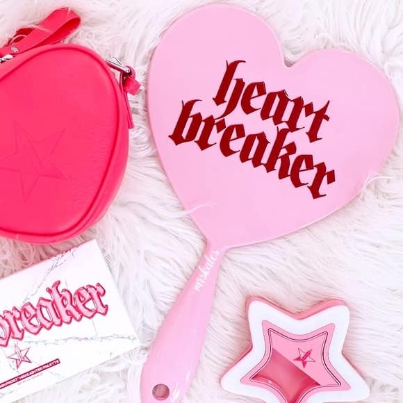 Jeffree Star Cosmetics Ediție Limitată Heart Breaker În Formă De Inimă Oglindă De Mână-Heartbreaker