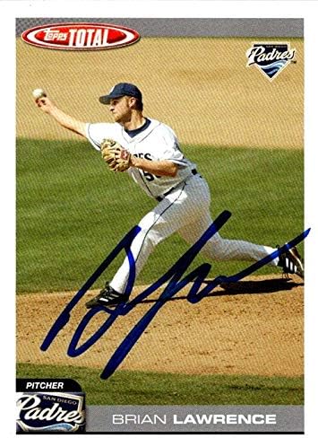 Autograf depozit 651116 Card de baseball autografat Brian Lawrence - San Diego Padres, FT 2004 Topps Total - No.69