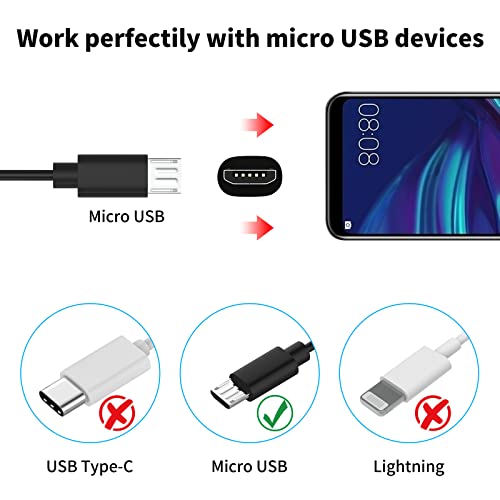 Cablu de încărcare Acaget Micro USB 32ft, Cablu de extensie de putere pentru Wyze Cam Pan V3 V2 Blink Mini Indoor Kasa Yi Home