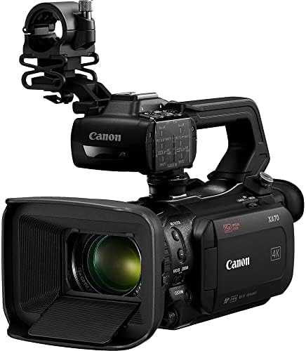 Canon XA70 UHD 4K30 came cu autofocus cu dublu pixel + card de 64 GB, baterie suplimentară, încărcător suplimentar, carcasă
