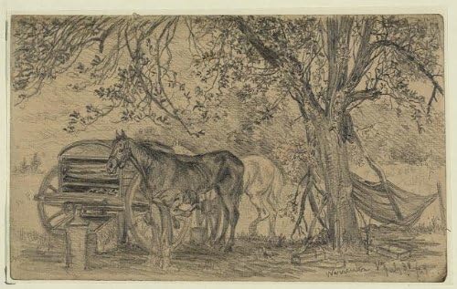 HistoricalFindings Foto: Cavalry Forge, Warrenton, Virginia, American Civil War, Cais, Edwin Forbes, 1863