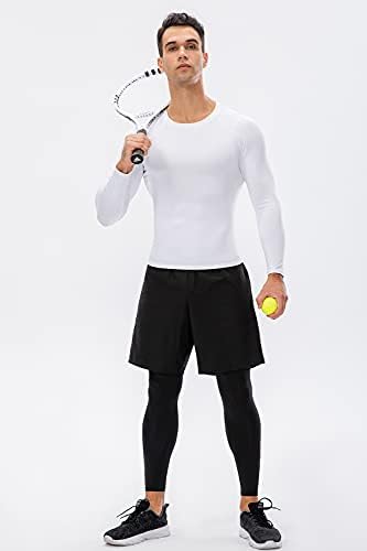 Cămașă de compresie pentru bărbați Tricouri cu mânecă lungă atletică tricouri TOP Sport activ Sport Baselayer Subtivator de