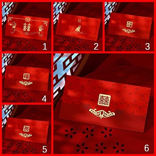 10 buc plicuri roșii Fu caracter chinezesc Hongbao buzunar roșu pentru bani norocoși Anul Nou plicuri roșii de bun augur sac