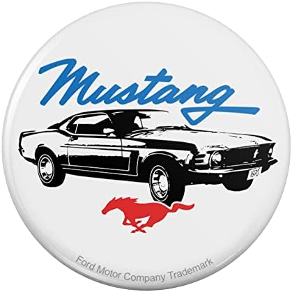 Grafică și mai multe Ford 1970 Mustang Pock Purse Purse Mâna Cosmetic Machiaj Oglindă