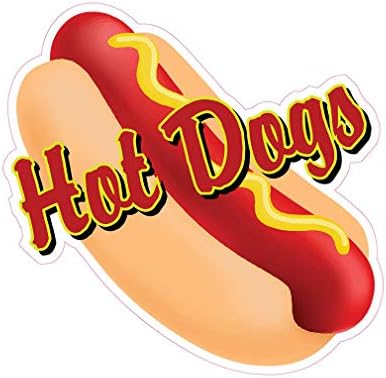 Hotdogs Concesion Restaurant pentru mâncare pentru camionul cu un autocolant de vinil tăiat de vinil 8