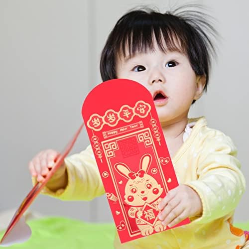 ABOOFAN Cadouri de Decor de nuntă 24 buc plic roșu iepure Chinezesc 2023 pachete roșii chinezești plicuri roșii chinezești