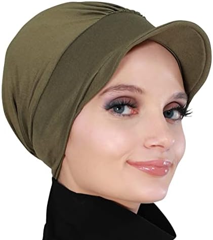 Aisha's Design Instant Turban Newsboy Women Cap, 95% bumbac eșarfă de bumbac hat înveliți chimiotei pălărie de cap de cancer