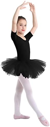 CHICTRY fete Mâneci scurte spate detaliază balet Tutu tricou fusta gimnastica dans tinuta haine