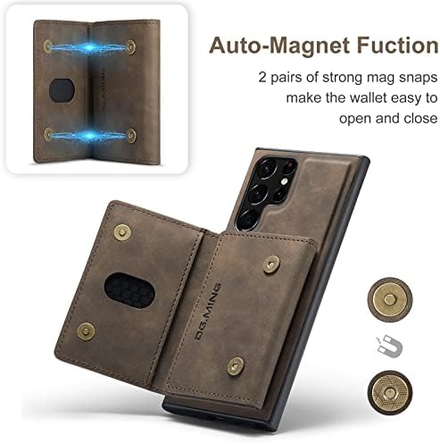 OLOBBIRD Magnetic detasabil portofel Vintage piele Stand telefon caz pentru Samsung Galaxy S23 S22 S21 S20 seria Ultra Plus