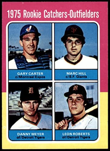 1975 Topps 620 Rookie Catchers - Outfielders Gary Carter/Marc Hill/Danny Meyer/Leon Roberts Tigers/Expos/Giants NM Tigers/Expos/Giants