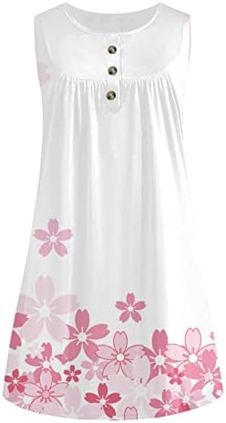 Rochie boho doamnelor cu buzunar cu buton de imprimare cu flori de vară rochii midi rochie casual liberă de plajă curgătoare