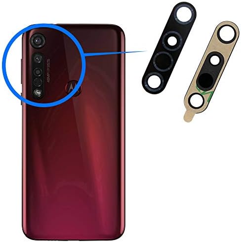 Mmobiel spate spate Camera de sticlă lentilă de înlocuire compatibil cu Motorola Moto G8 Plus 2019-Incl. Adeziv cu două fețe, pensetă și pânză