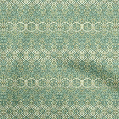 Oneoone bumbac Jersey întuneric teal verde Tesatura asiatice tradiționale motiv DIY îmbrăcăminte matlasare Tesatura imprimare