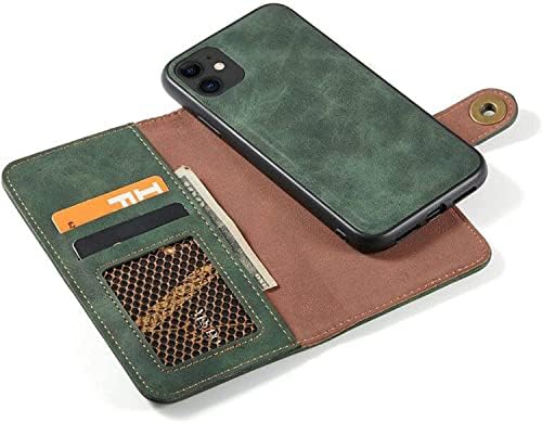 Husă portofel EIDKGD compatibilă cu iPhone 12/12Pro, detașabilă 2 în 1 husă din piele magnetică Flip Husă pentru portofel pentru