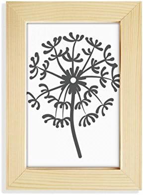 DiTythinker Flower Plant contur Dandelion Desktop Afișare Photo Frame Picture Art pictură 5x7 inch