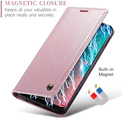 HuiFlying Galaxy S10e caz, CaseMe Slim magnetice închidere PU piele caz de protecție cu Card de Credit Slot și Kickstand rezistent