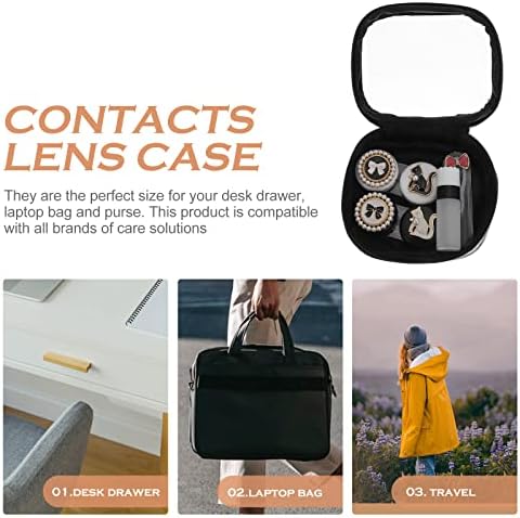 DOITOOL 1 Set ocular Contacte pentru lentile Containele containere containere cutia lentilă carcasă de îngrijire a ochilor