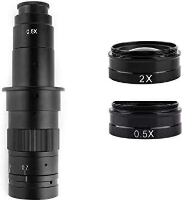 Microscop auxiliar lentilă zoom reglabil C-Mount Lens mărire 130x 180X 360x laborator 0,3 X 0,5 X 0,75 x 2x obiectiv pentru industrie camera microscop