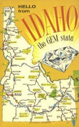 Salutări de la, Idaho Postcard
