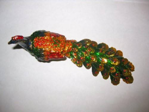Peacock colorat Bejeweled Collectible, Decorative, Trinket Bijuterii