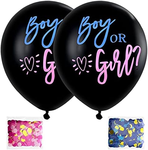 BLMHTWO 2 piese gen dezvăluie balon, 36 Inch gen dezvăluie baloane pentru Băieți Fete gen dezvăluie Kit include 2 piese baloane