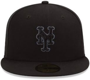 MLB New York Mets negru și gri 59fifty cap montat