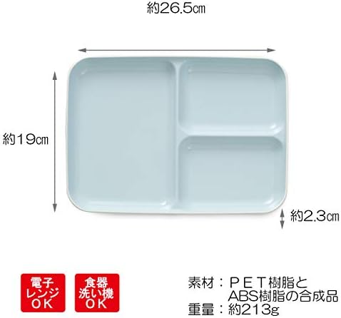 CtoC Japan Select CTC-120875 farfurie de prânz, Albastru deschis, 7,5 x 10,4 x 0,9 inci, farfurie de prânz în stil Bucătărie,